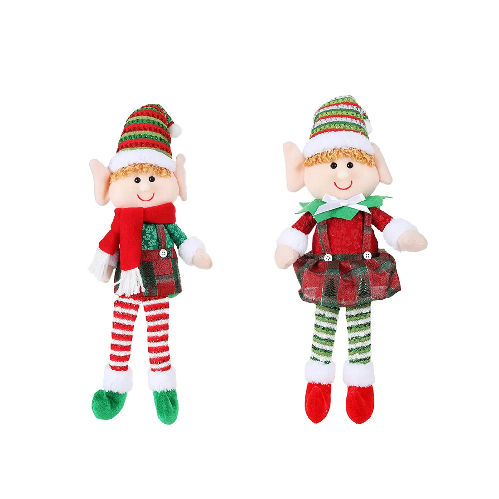 

Christmas Long Legs Figurine Soft Plush Stuffed Toy Christmas Decoration Elf Plush Dolls for Kids New Year Outdoor Home Teens