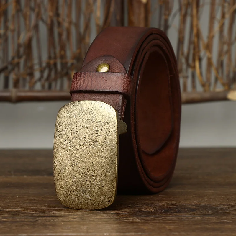 3.8cm Fashion Men's Belt Top Natural Genuine Leather Smooth Copper Buckle Men Vintage Belt Suitable for Jeans Casual
3.8cm Fashion Men's Belt Top Natural Genuine Leather Smooth Copper Buckle Men Vintage Belt Suitable for Jeans Casual