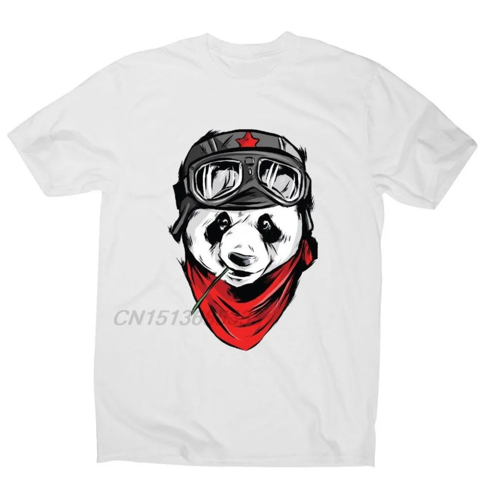

Cool Panda Illustration Men's Retro T-shirts Humor Pandas Wearing Hats And Scarves Printed Tee Shirts Male Oversized T-shirts