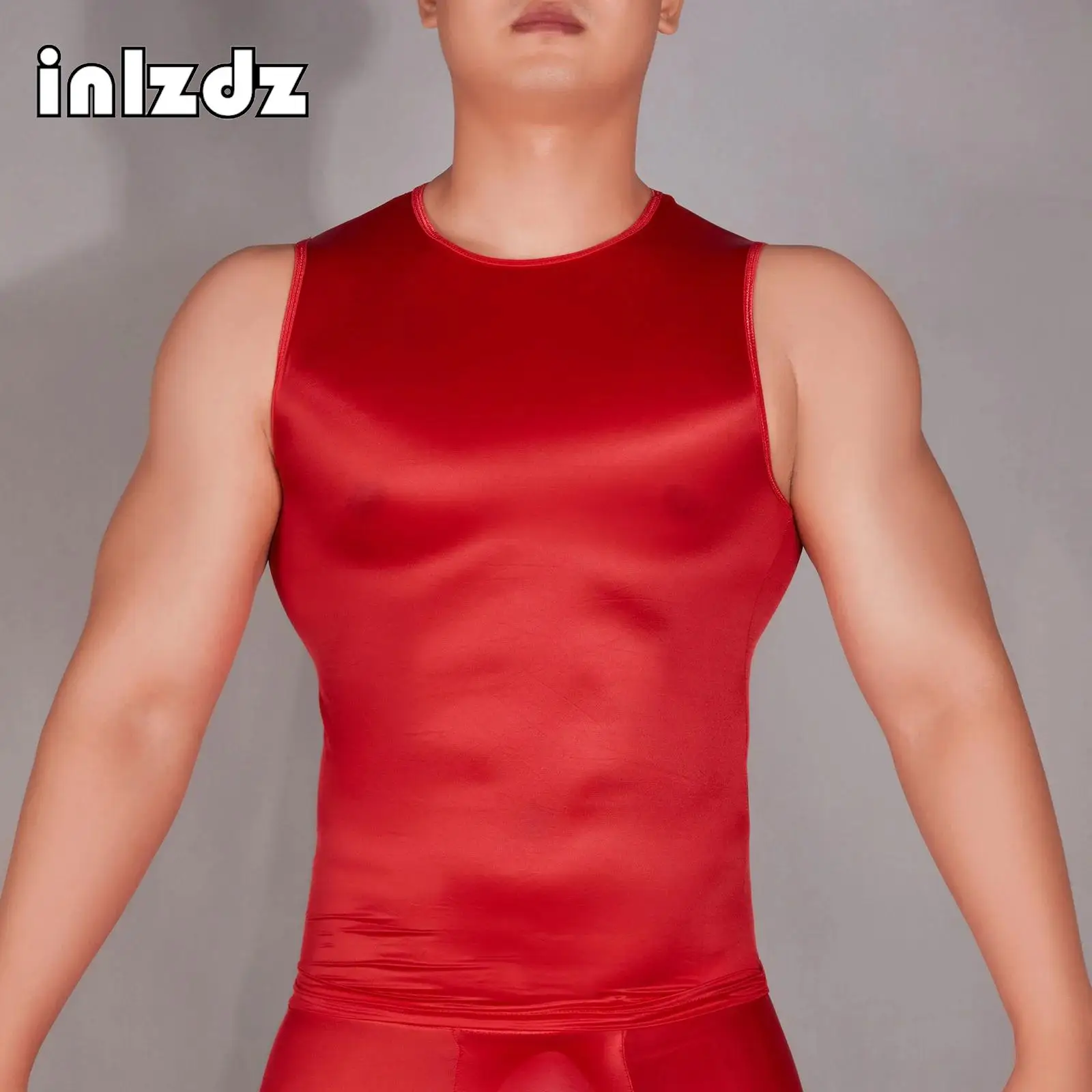 Mens High Stretchy Singlet Top Round Neck Sleeveless See Through Glossy Tank Top Nightwear Bodybuilding Gym Sportswear
Mens High Stretchy Singlet Top Round Neck Sleeveless See Through Glossy Tank Top Nightwear Bodybuilding Gym Sportswear