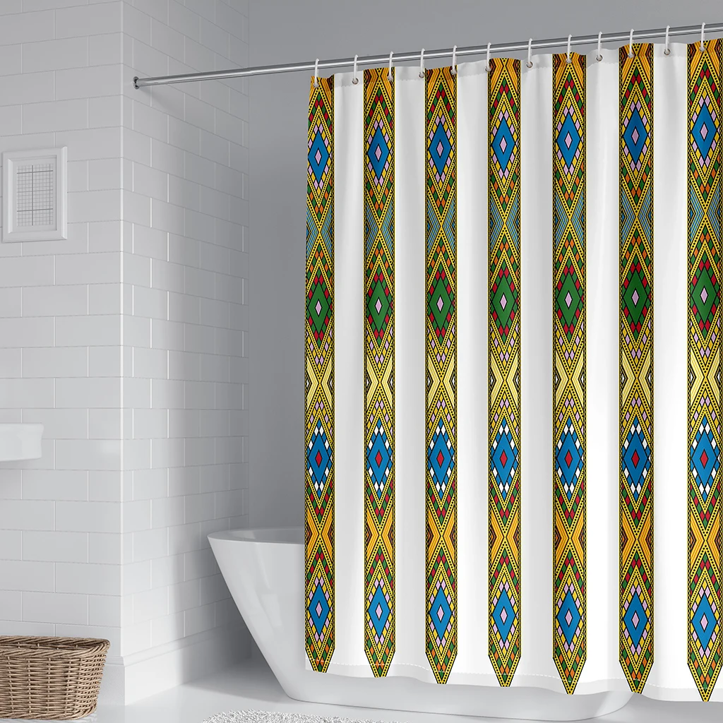 Luxury Saba Telet Ethiopian Eritrean Waterproof Washable Fabric Bathroom Accessories Shower Curtains Polyester with12 PCS Hook
Luxury Saba Telet Ethiopian Eritrean Waterproof Washable Fabric Bathroom Accessories Shower Curtains Polyester with12 PCS Hook