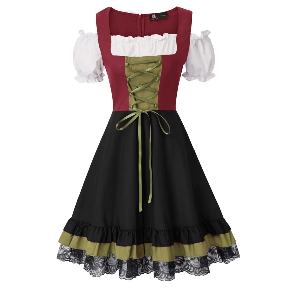 KK Oktoberfest Dress Costume German Dirndl Dress 2 Pieces For Bavarian Carnival Cold Shoulder Dress+Apron Theme Fancy Dress A20
KK Oktoberfest Dress Costume German Dirndl Dress 2 Pieces For Bavarian Carnival Cold Shoulder Dress+Apron Theme Fancy Dress A20