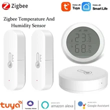 Tuya ZigBee Smart Temperature And Humidity Sensor Battery Powered Smartlife APP Remote Control Works With Alexa Google Assistant
Tuya ZigBee Smart Temperature And Humidity Sensor Battery Powered Smartlife APP Remote Control Works With Alexa Google Assistant