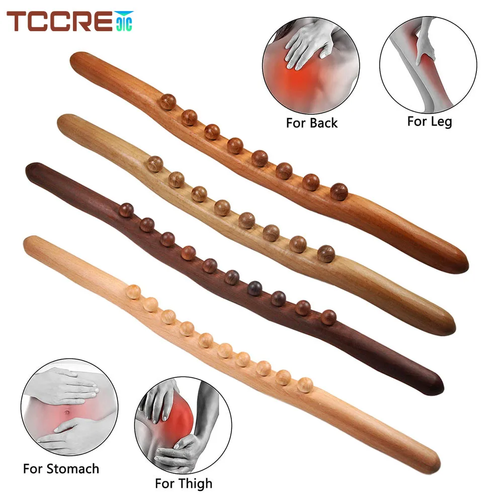 

Wooden Gua Sha Scraping Stick Wood Therapy Massage Tool Anti Cellulite, Lymphatic Drainage, Body Massage, Relieve Muscle Pain