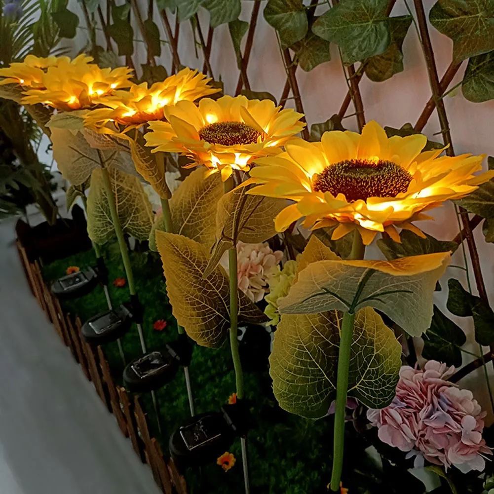 2Pcs Solar LED Sunflower Lights Garden Waterproof Outdoor Yard Pathway Lawn Ornament 73cm Silk Cloth Garden Home Decoration
2Pcs Solar LED Sunflower Lights Garden Waterproof Outdoor Yard Pathway Lawn Ornament 73cm Silk Cloth Garden Home Decoration