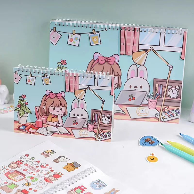 Kawaii Cartoon A5 A4 Reusable Release Book Washi Tape Stickers Storage Book Journal Books School Stationery
Kawaii Cartoon A5 A4 Reusable Release Book Washi Tape Stickers Storage Book Journal Books School Stationery