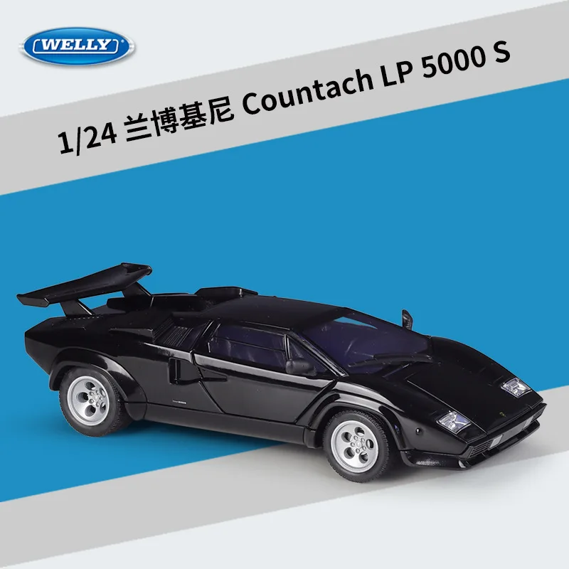 

WELLY 1:24 Lamborghini Countach Sports Car Model Diecast Simulation Alloy Toy Cars Model Hobbies Collection Boy Hobbies Gifts