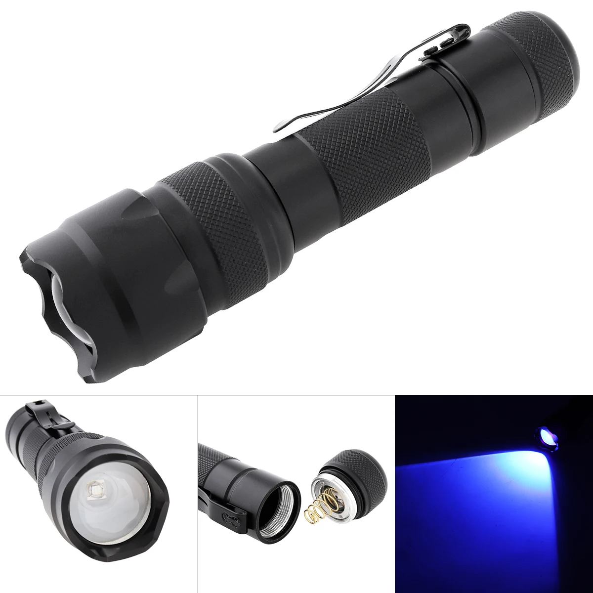 Фиолетовый зуммируемый фонарик 1200 лм UV WF 502B, высокая мощность 400 нм, фиолетовый фонарик для банкнот, проверки/скорпиона
Фиолетовый зуммируемый фонарик 1200 лм UV WF 502B, высокая мощность 400 нм, фиолетовый фонарик для банкнот, проверки/скорпиона