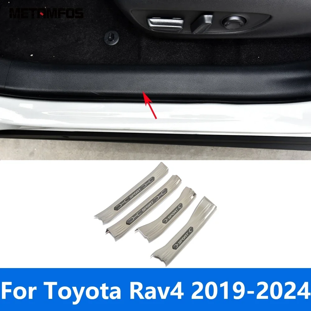 

Accessories For Toyota Rav4 Rav 4 2019-2023 2024 Interior Threshold Door Sill Scuff Plate Entry Guard Welcome Pedal Car Styling