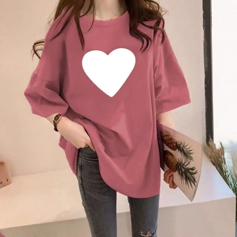 Женская свободная футболка с коротким рукавом, повседневная черная футболка с круглым вырезом и принтом в Корейском стиле, лето
Женская свободная футболка с коротким рукавом, повседневная черная футболка с круглым вырезом и принтом в Корейском стиле, лето