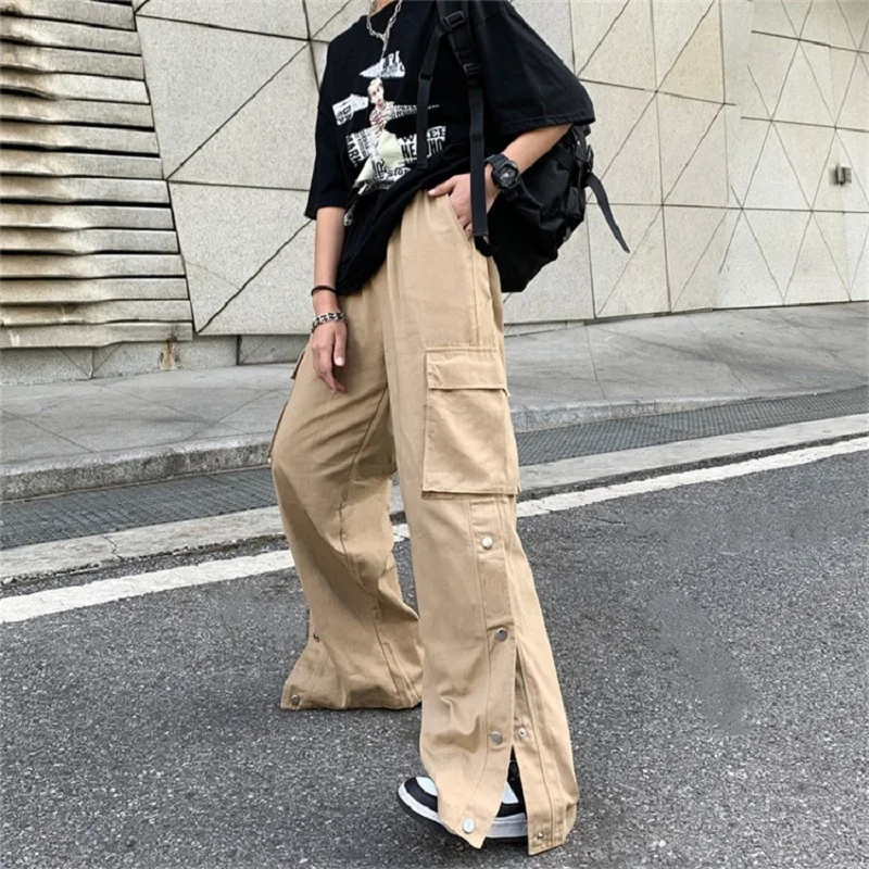 Harajuku Style Breasted Straight Casual Pants Spring Elastic Waist Drawstring Overalls Men's Solid Color Retro Nine-point Pants
Harajuku Style Breasted Straight Casual Pants Spring Elastic Waist Drawstring Overalls Men's Solid Color Retro Nine-point Pants