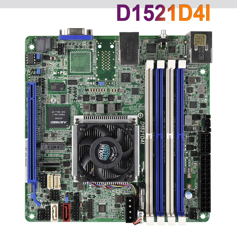 For ASRock Rack LGA1150 DDR4 128GB Support Xeon D1521 Server Motherboard D1521D4I
For ASRock Rack LGA1150 DDR4 128GB Support Xeon D1521 Server Motherboard D1521D4I