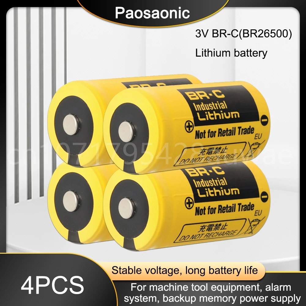 4PCS BR26500 BR-C 3V литиевая батарея, батарея системы числового управления для PLC промышленного управления и систем числового управления
4PCS BR26500 BR-C 3V литиевая батарея, батарея системы числового управления для PLC промышленного управления и систем числового управления