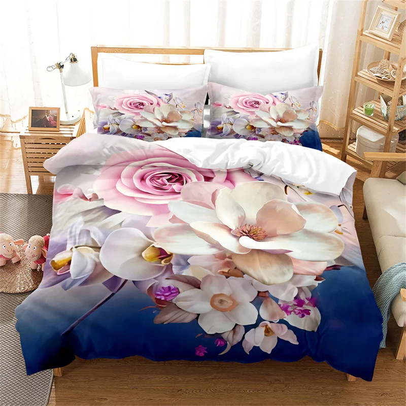 Luxurious Flower Duvet Cover 3-piece Set 3d Bedding Set King Size Fashion Soft Microfiber Bedding Set Double Bed Duvet Cover Set
Luxurious Flower Duvet Cover 3-piece Set 3d Bedding Set King Size Fashion Soft Microfiber Bedding Set Double Bed Duvet Cover Set