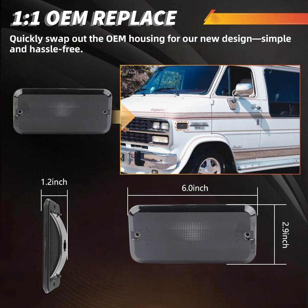 أضواء العلامات الجانبية الخلفية والأمامية أضواء خلفية لسيارة شيفروليه G10 G20 G30 P20 P30 GMC G1500 G2500 G3500 P2500 P3500 فان 10 أضواء العلامات الجانبية الخلفية والأمامية أضواء خلفية لسيارة شيفروليه G10 G20 G30 P20 P30 GMC G1500 G2500 G3500 P2500 P3500 فان