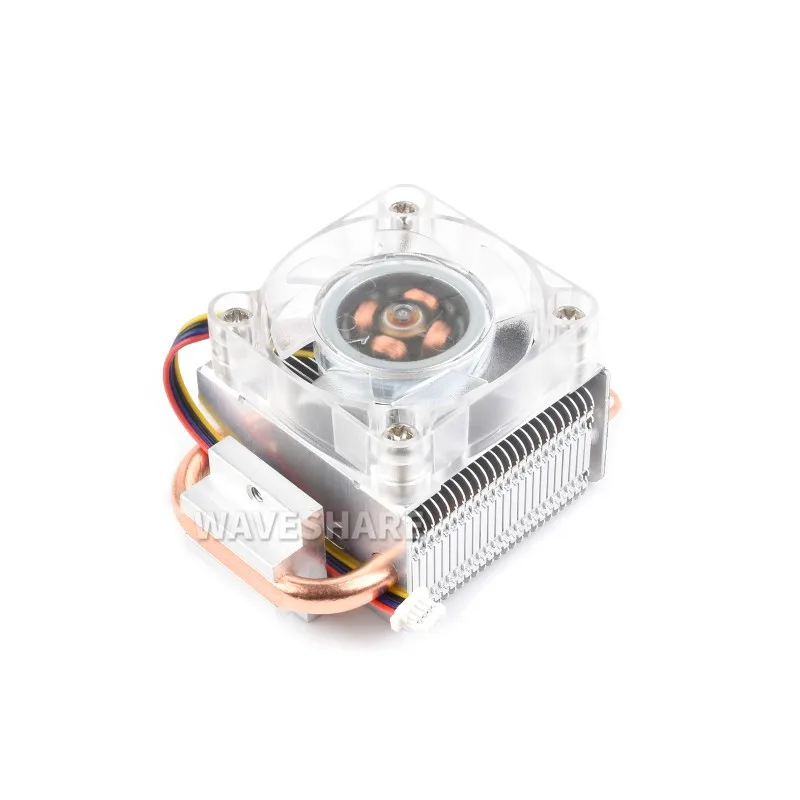 

Waveshare ICE Tower CPU Cooling Fan for Pi 5, Raspberry Pi 5 Cooler, U-Shaped Copper Tube, Cooling Fins,With Colorful RGB LED