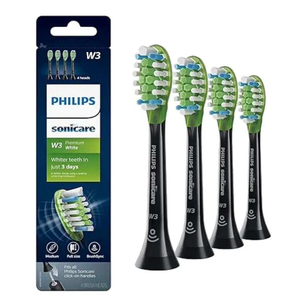 Philips Sonicare Genuine W3 Premium White Replacement Toothbrush Heads, 4 Brush Heads,HX9064/65
Philips Sonicare Genuine W3 Premium White Replacement Toothbrush Heads, 4 Brush Heads,HX9064/65