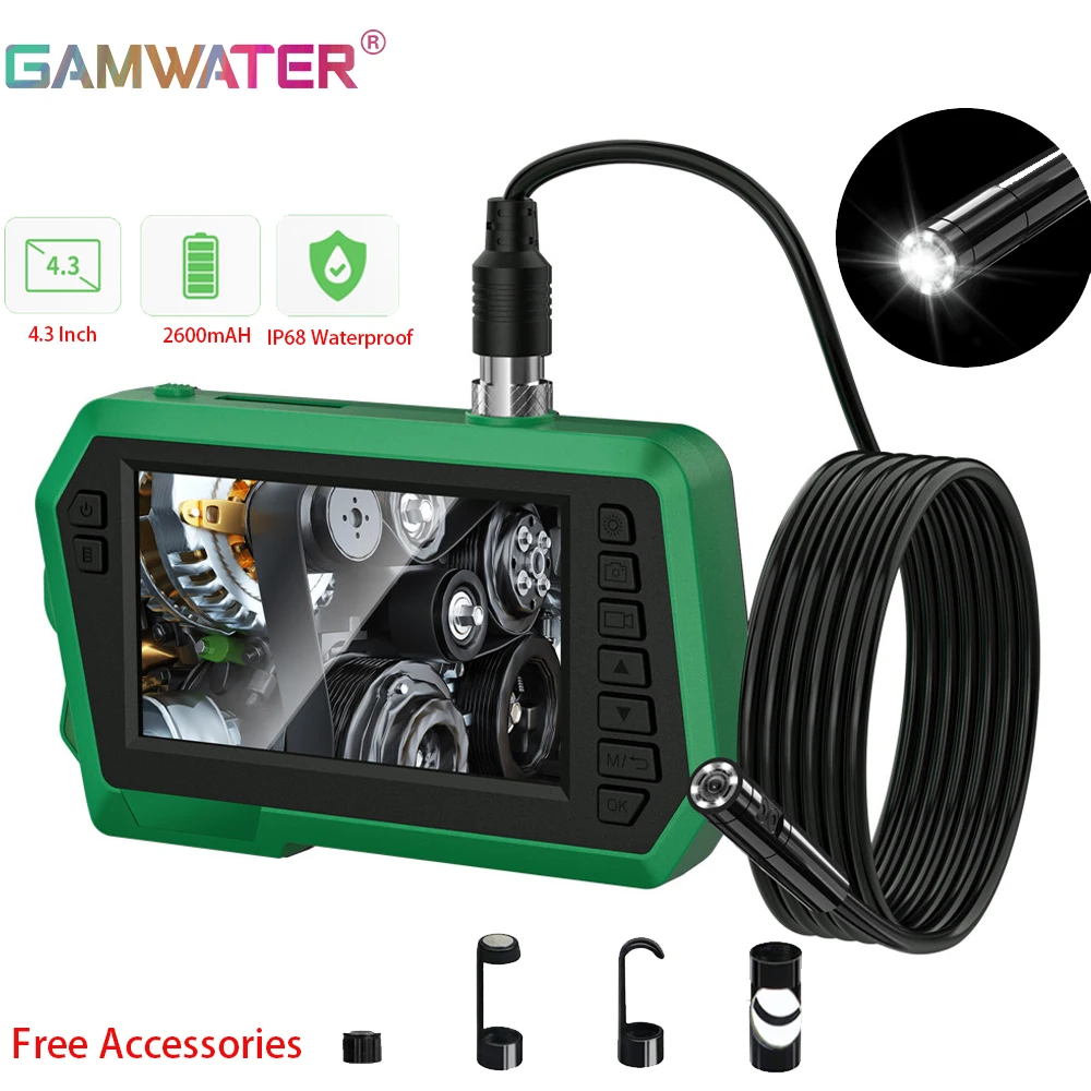 4.3'' IPS Screen Industrial Endoscope Camera HD1080P 2 Meter Pipe Sewer Inspection Borescope IP68 Waterproof LED 2600mAh
4.3'' IPS Screen Industrial Endoscope Camera HD1080P 2 Meter Pipe Sewer Inspection Borescope IP68 Waterproof LED 2600mAh