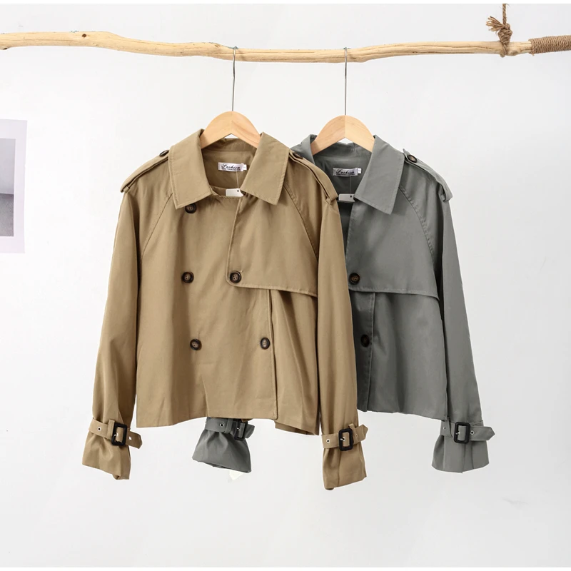 Chic Short Women Jacket, Autumn Turn-down Collar Long Sleeve Street Female Coat Double Breasted Moto and Biker Crop Jackets 7 Mallzona S2759aa59fe6e4c2f870065f43923895bu Chic Short Women Jacket, Autumn Turn-down Collar Long Sleeve Street Female Coat Double Breasted Moto and Biker Crop Jackets Mallzona