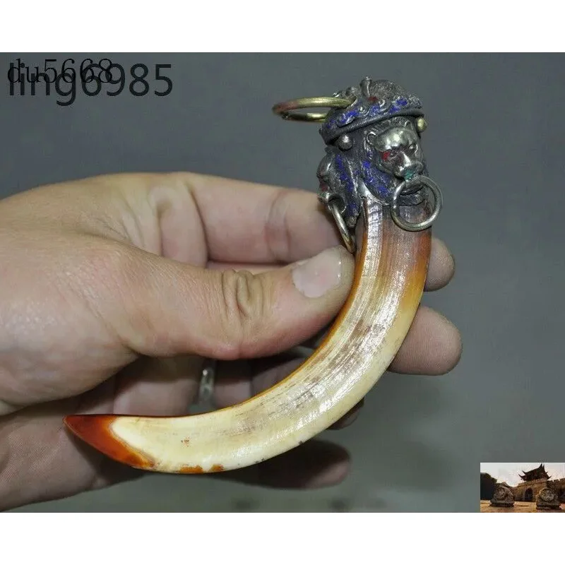 Китайский тибетский серебристый перегородчатая собака, голова льва, мозаика, дикий кабан, зуб, подвеска
Китайский тибетский серебристый перегородчатая собака, голова льва, мозаика, дикий кабан, зуб, подвеска