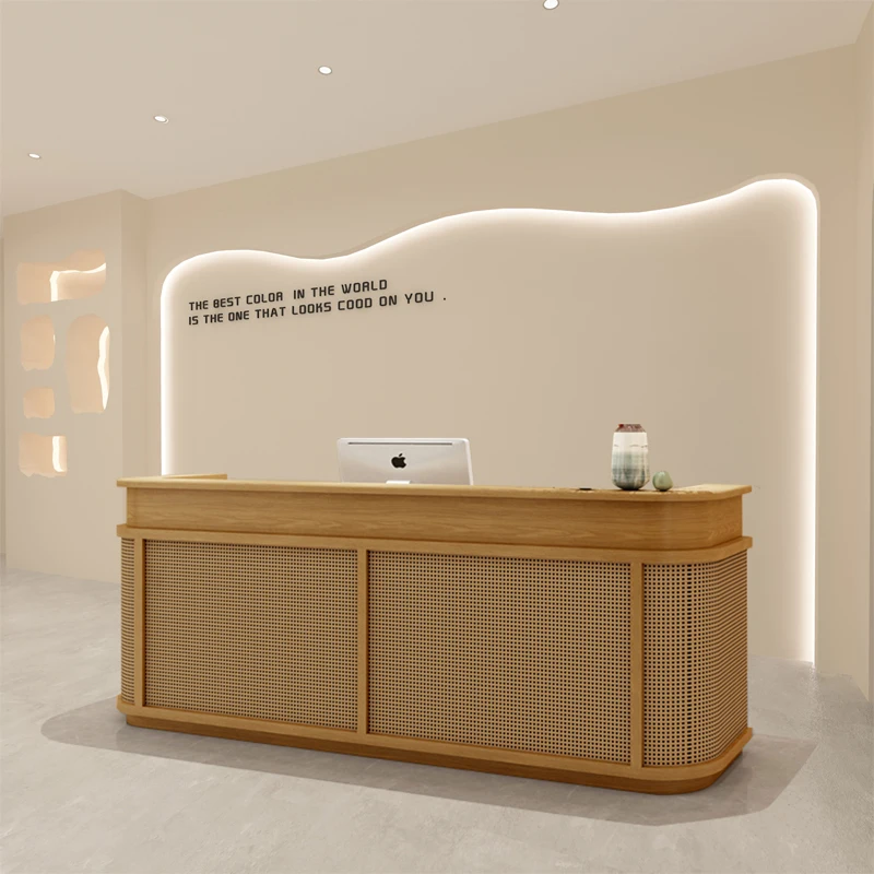 

Bar Cash Front Desk Reception Counter Office Spa Cashier Front Desk Modern Beauty Salon Theke Rezeption Commercial Furniture