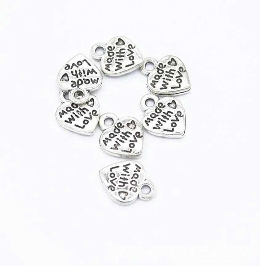 200pcs Charms Heart Made With Love 12x10mm Pendant Making fit,Vintage Tibetan Bronze Silver color,DIY For Necklace F0095
200pcs Charms Heart Made With Love 12x10mm Pendant Making fit,Vintage Tibetan Bronze Silver color,DIY For Necklace F0095