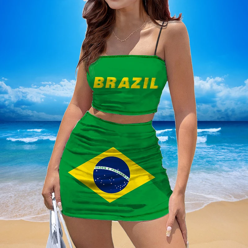 Doginthehole Women Sexy Short Dress Outfits Brazil Flag Print Sling Tube Tops and Mini Skirts Summer Fashion Streetwear 2021
Doginthehole Women Sexy Short Dress Outfits Brazil Flag Print Sling Tube Tops and Mini Skirts Summer Fashion Streetwear 2021