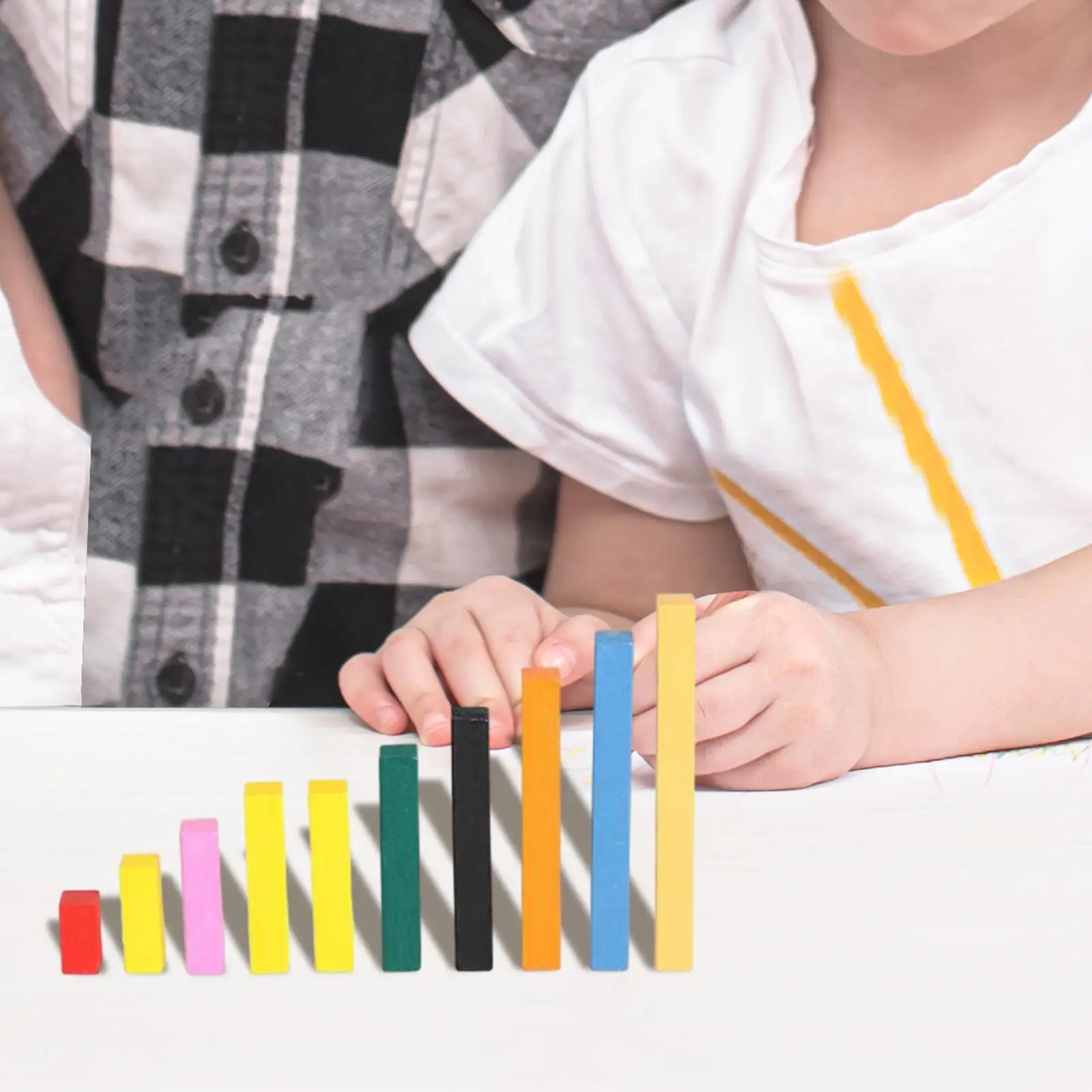 

10Pcs Math Number Rods Sorting Stacking Toy Math Counters Fraction Bars for Teaching Aid Preschool Gift Early Education Activity