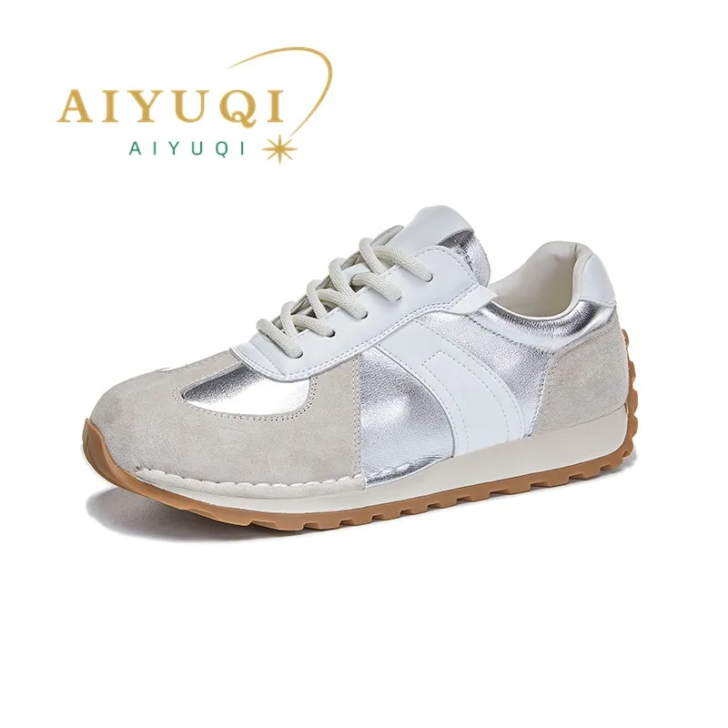 

AIYUQI Forrest Gump Shoes Women Genuine Leather 2024 Spring New Flat Women Moral Training Shoes Casual Sneakers Women