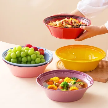 세라믹 수프 그릇 라멘 접시 국수 도자기 샐러드 식기, 시리얼 주방 식기 세척기, 전자 레인지 안전, 1 개, 1900ml, 10.5 인치,파스타접시,라면그릇,면기,도자기 그릇,빅시에라컵,예쁜그릇,라면그릇 전자레인지,세라믹그릇