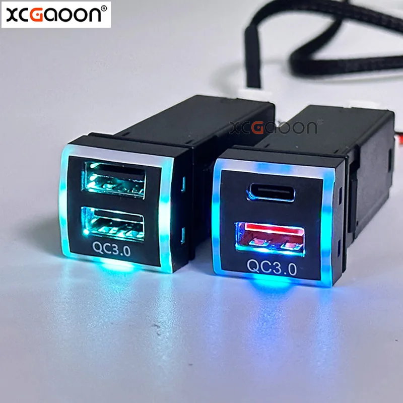 Автомобильное быстрое зарядное устройство PD3.0 Type-C и USB QC3.0 для Toyota Land Cruiser Prado 150 Series Rav4 Camry Hiace Corolla
Автомобильное быстрое зарядное устройство PD3.0 Type-C и USB QC3.0 для Toyota Land Cruiser Prado 150 Series Rav4 Camry Hiace Corolla