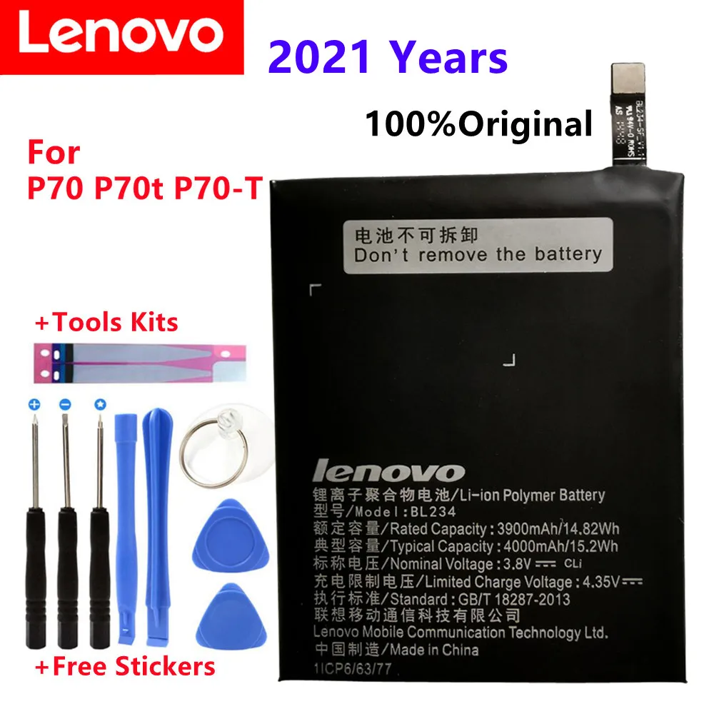 The New 4000mAh BL234 battery With 3M Glue Sticker is Suitable For Lenovo A5000 Vibe P1M P1MA40 P70 P70t P70-T P70A P70-A+Tools
The New 4000mAh BL234 battery With 3M Glue Sticker is Suitable For Lenovo A5000 Vibe P1M P1MA40 P70 P70t P70-T P70A P70-A+Tools