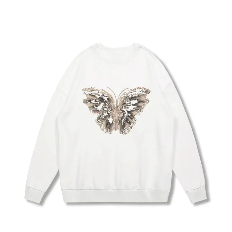 Парка женская с принтом бабочки, шикарная классическая простая офисная одежда с круглым вырезом, Свободная Повседневная Базовая мода, 6 цветов 
Парка женская с принтом бабочки, шикарная классическая простая офисная одежда с круглым вырезом, Свободная Повседневная Базовая мода, 6 цветов