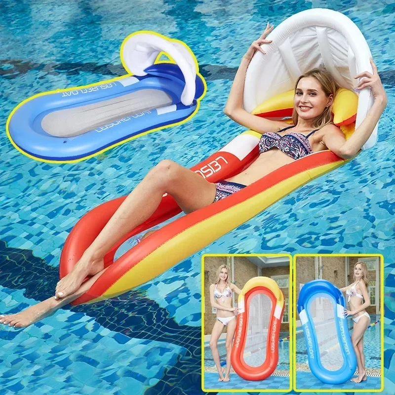 

Summer Inflatable Toys Sea Swimming Pools Foldable Float Row Water Hammock Recliner Air Mattress Beach Party Sport Lounger Chair