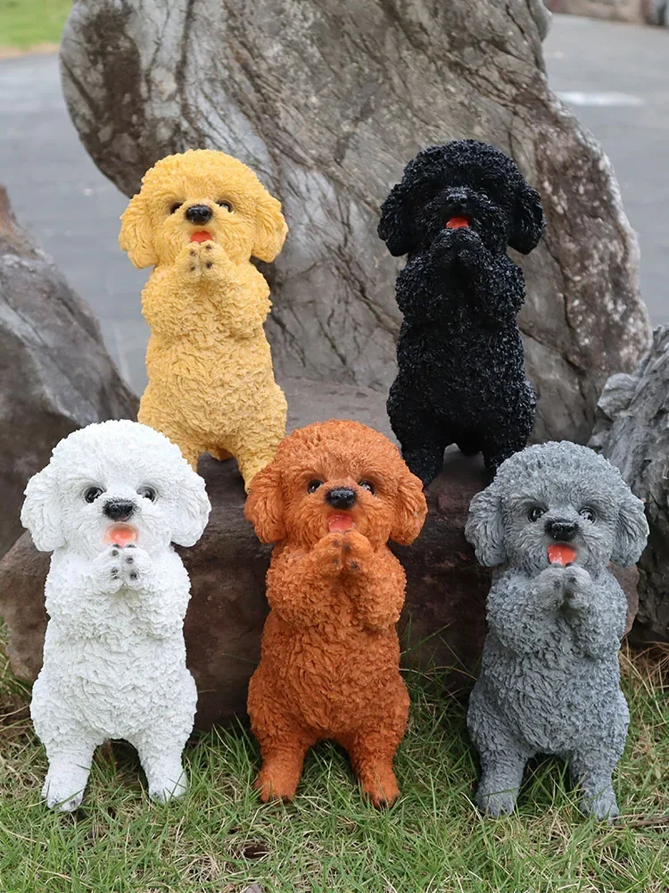 Welcome Teddy Dog Sculpture Ornament Simulation Dog Resin Statue Home Decor Entrance Garden Decoration Creative New Year Gifts
Welcome Teddy Dog Sculpture Ornament Simulation Dog Resin Statue Home Decor Entrance Garden Decoration Creative New Year Gifts