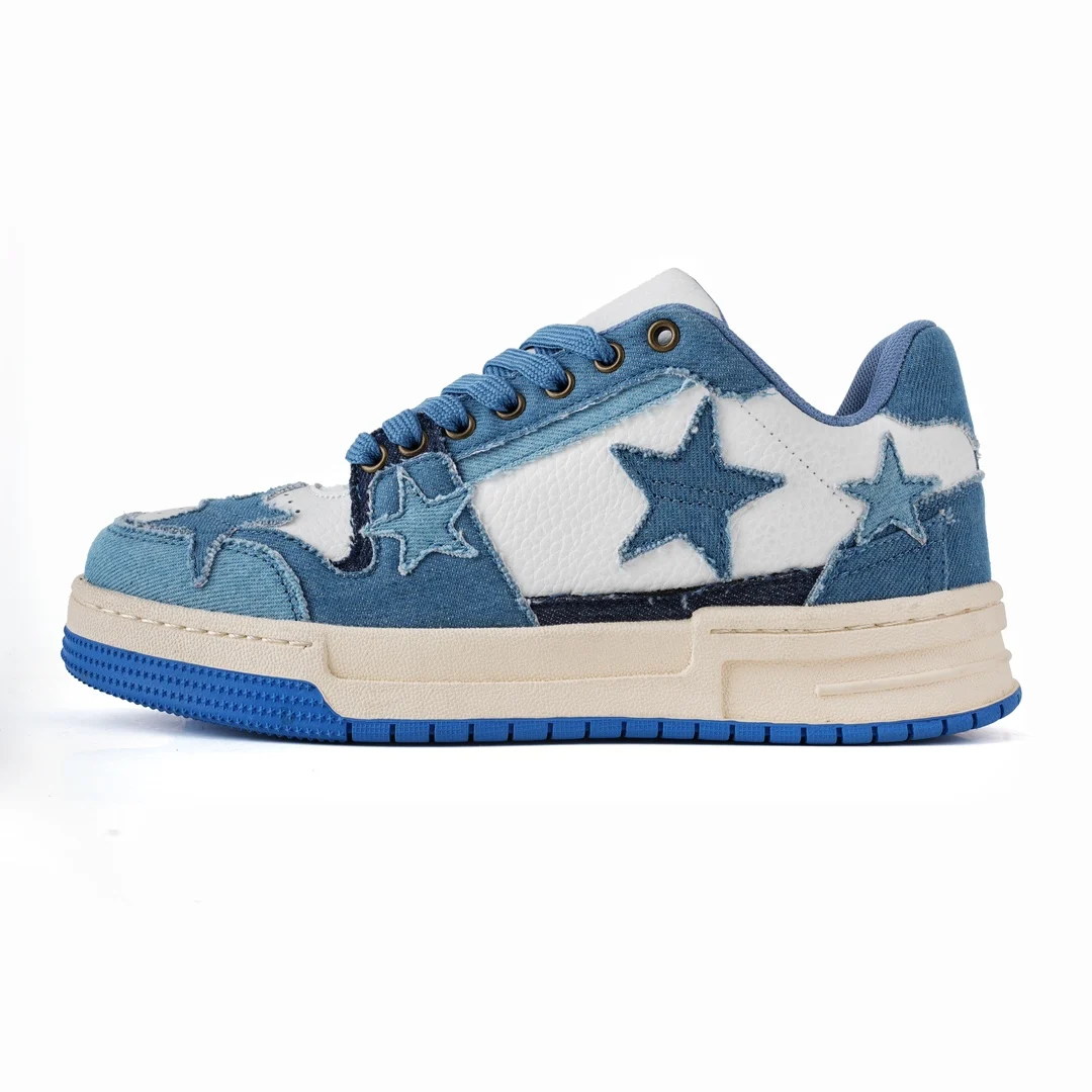 

Retro Y2K Star with Punk Hip Hop Skate Shoes Star Fashion Sneakers Male Couple Outdoor Sports Casual Espadrilles Star Shoes
