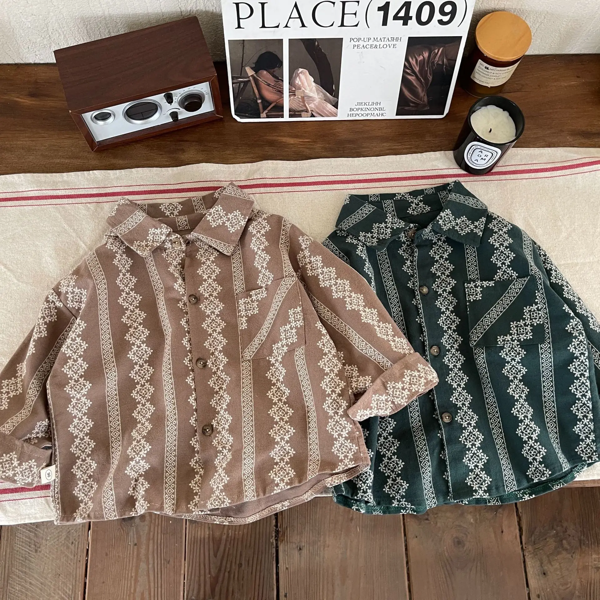 2023 Autumn New In Kids Baby Boys Full Sleeve Single-breasted Forest Style Retro Striped Shirts Children Cotton Clothing 1-7Y
2023 Autumn New In Kids Baby Boys Full Sleeve Single-breasted Forest Style Retro Striped Shirts Children Cotton Clothing 1-7Y
