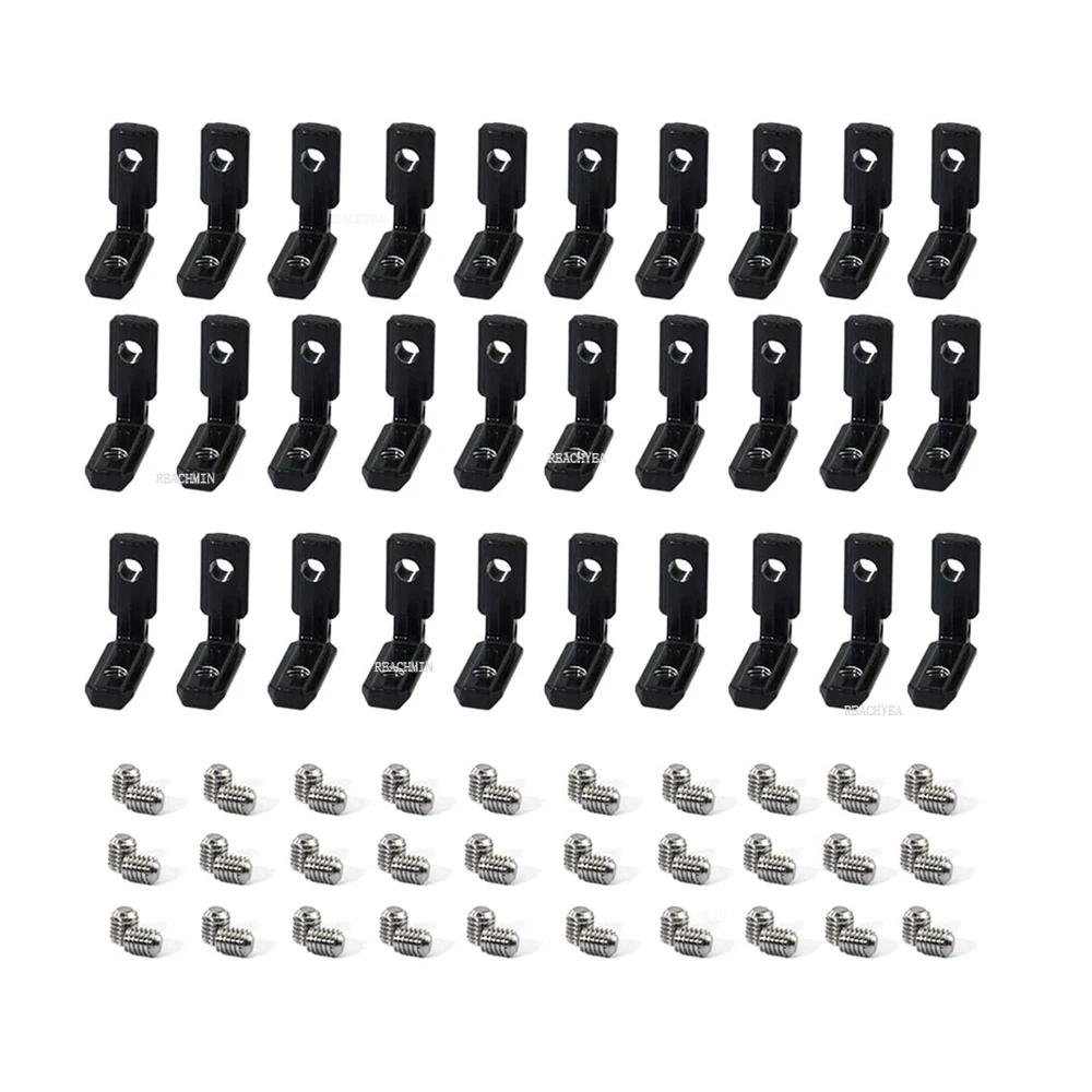 Black L Shape Inner Corner Joint Bracket with Screws and Wrench for 2020 3030 4040 Series Aluminum Extrusion Profile
Black L Shape Inner Corner Joint Bracket with Screws and Wrench for 2020 3030 4040 Series Aluminum Extrusion Profile