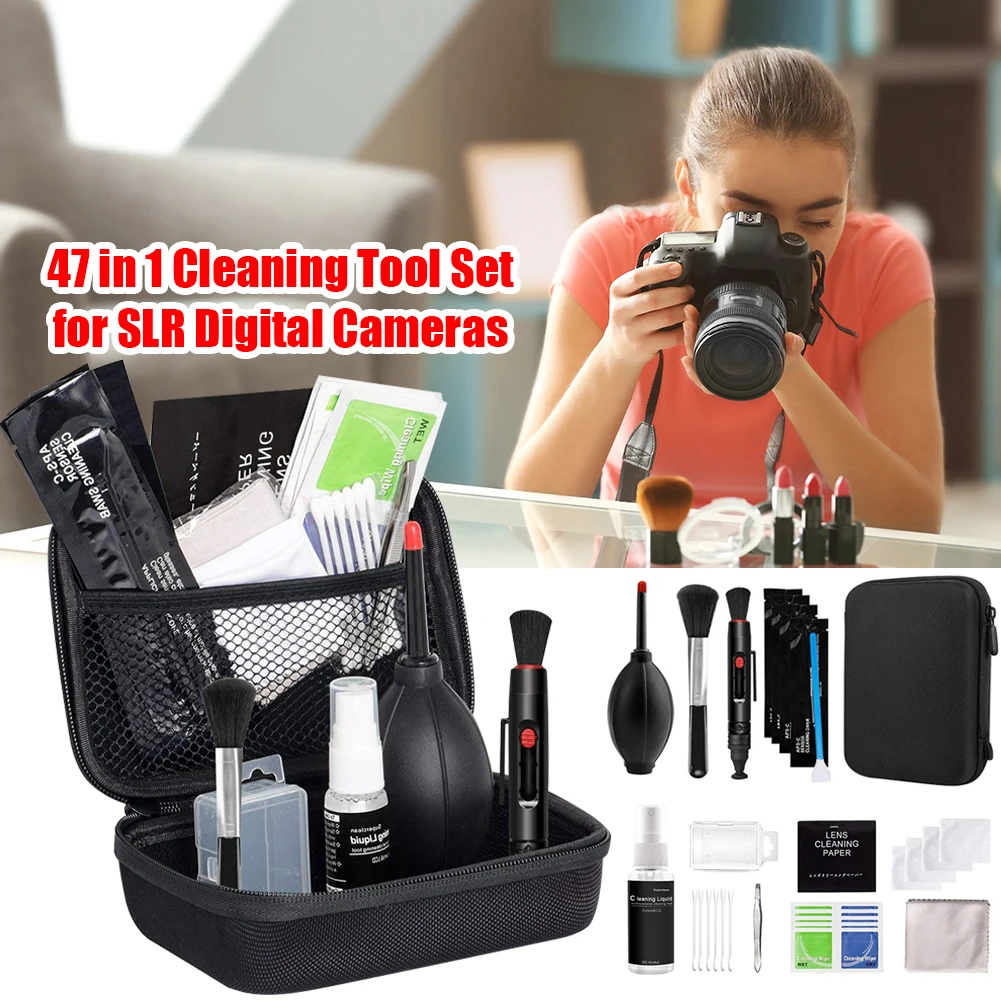 

47-7PCS Camera Cleaner Kit DSLR Len Digital Camera Sensor Cleaning with Brush for Sony Fujifilm Nikon Canon SLR DV Cameras Clean