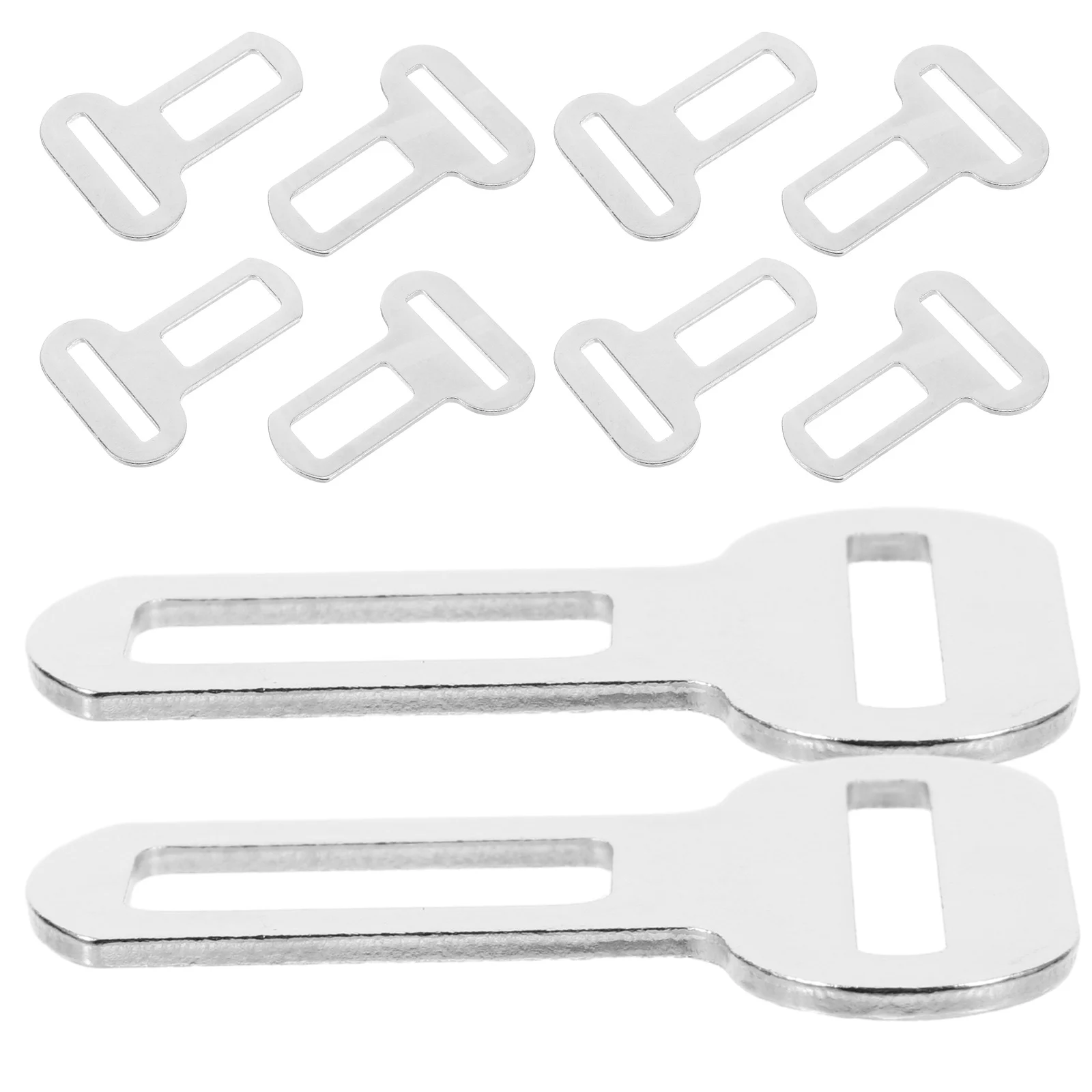 

10 Pcs Wallet Buckle Seatbelt Fastener Buckles Securing Accessories Iron Sheets Attachment Dog Cushioning Webbing Chain