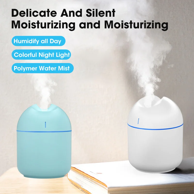 

250ml Portable Mini Air Humidifier USB Purifier Car Aroma Essential Oil Diffuser Ultrasonic Mist Maker LED Light Humidificator