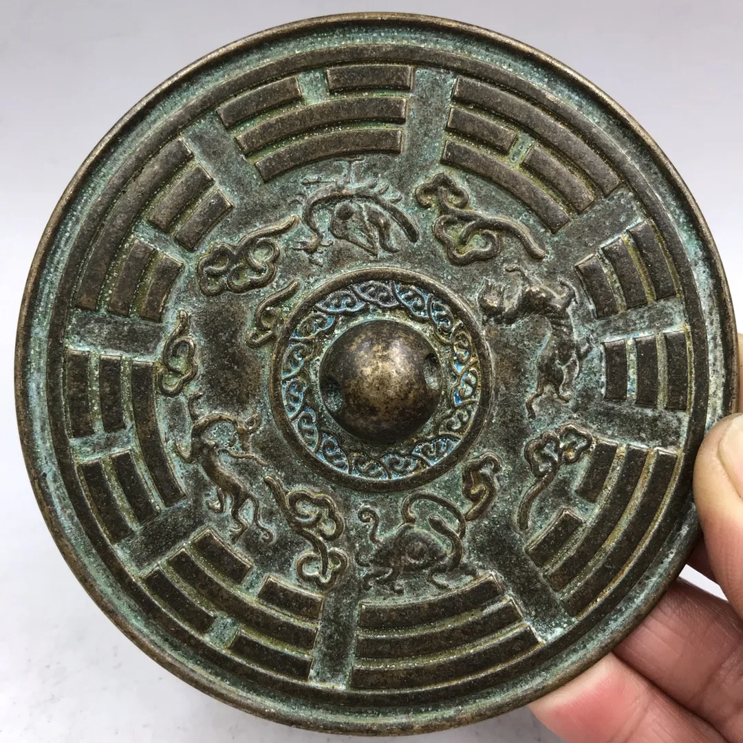 Chinese bronze mirror to ward off evil spirits and bring fortune retro four gods beast eight diagrams pure bronze mirror home fu
Chinese bronze mirror to ward off evil spirits and bring fortune retro four gods beast eight diagrams pure bronze mirror home fu