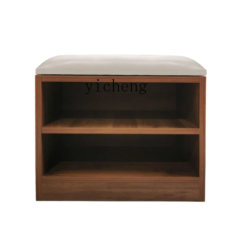 

ZC Leather Shoe Changing Stool Home Doorway Entrance Shoe Cabinet Stool Integrated Home Long Stool