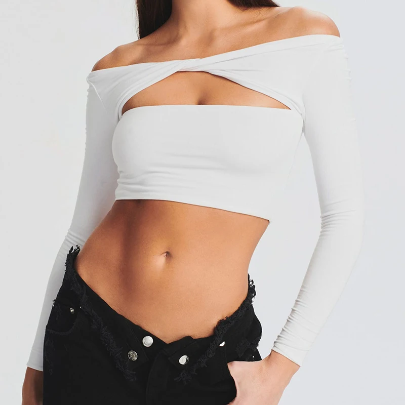 Summer Women Shrug Crop Top Long Sleeve Hollow Slim Fit T-Shirt Knotting Mini White Tee Hotsweet Casual Streetwear Club Party
Summer Women Shrug Crop Top Long Sleeve Hollow Slim Fit T-Shirt Knotting Mini White Tee Hotsweet Casual Streetwear Club Party