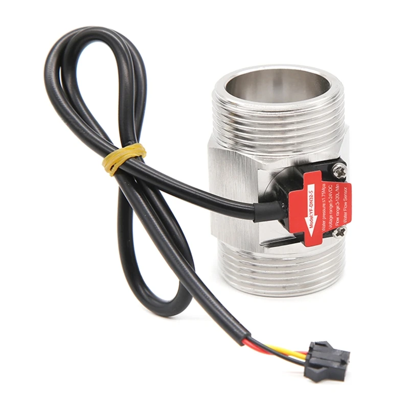 1.25" Flow Sensor Stainless Steel Hall Effect Liquid Water Switch Meter, Flowmeter Hall Flow Sensor Voltage 5-24VDC
1.25" Flow Sensor Stainless Steel Hall Effect Liquid Water Switch Meter, Flowmeter Hall Flow Sensor Voltage 5-24VDC