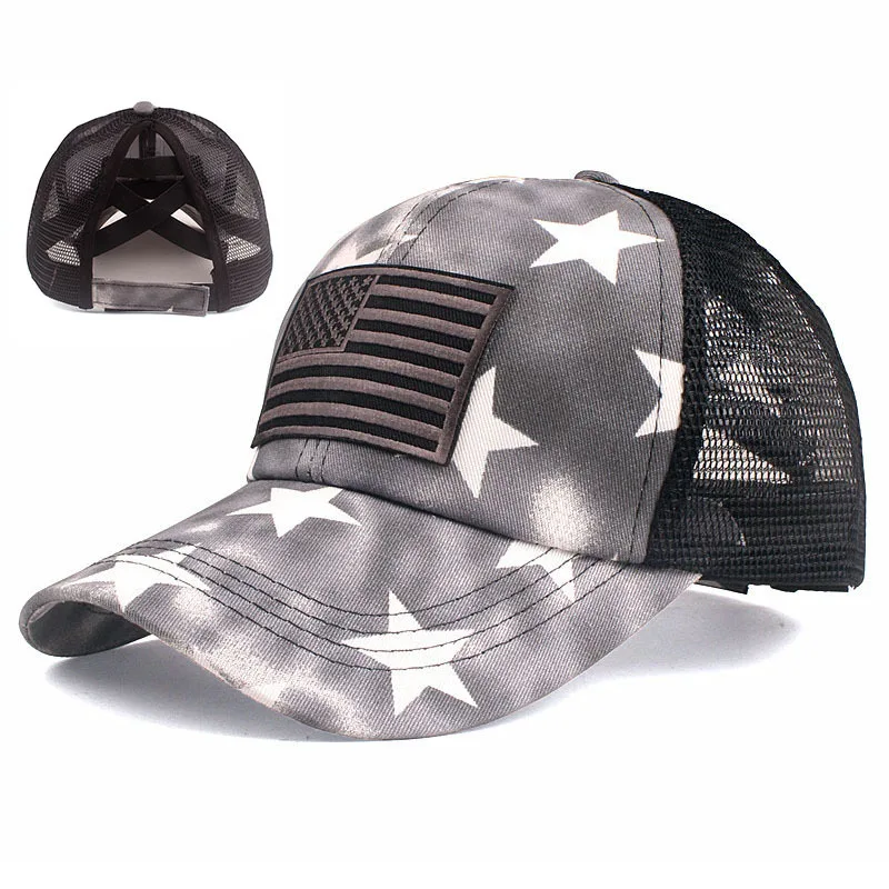 American Flag Hat Embroidery Tie-dyed Ponytail Baseball Cap Shade Leisure Duck Tongue Baseball Cap Cotton Korean Version Otaku
American Flag Hat Embroidery Tie-dyed Ponytail Baseball Cap Shade Leisure Duck Tongue Baseball Cap Cotton Korean Version Otaku