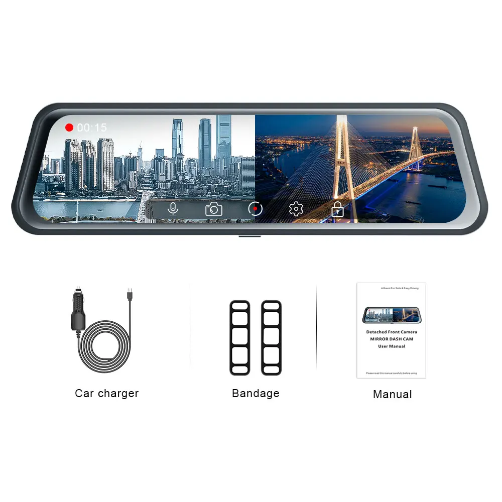 3840*2160P 4K Dual Cam DashCam Car DVR Video Recorder Rearview Mirror GPS Track Dual Lens Auto Registrar Night Vision 24H Park
3840*2160P 4K Dual Cam DashCam Car DVR Video Recorder Rearview Mirror GPS Track Dual Lens Auto Registrar Night Vision 24H Park