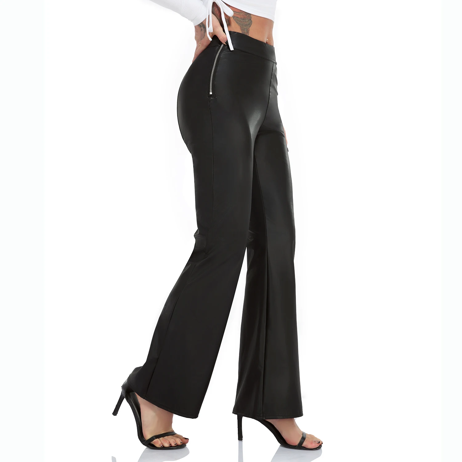 INFILAR Fashion Women PU Leather Pants Elastic High Waist Leggings Solid Leather Leggings Leisure Trousers 2022 Zipper PU Pants
INFILAR Fashion Women PU Leather Pants Elastic High Waist Leggings Solid Leather Leggings Leisure Trousers 2022 Zipper PU Pants