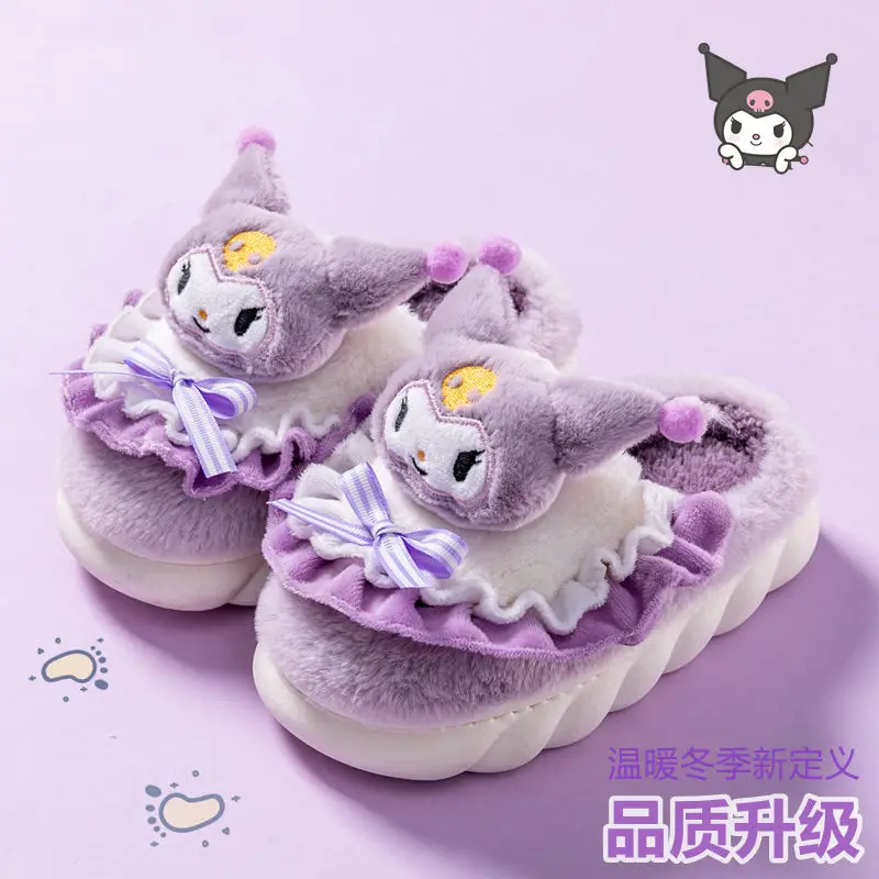 Sanrio Kuromi Children's Slippers Furry Shoes Home Outdoor Thick Sole Anti-Slip Keep Warm Pattern Cartoon Kawaii Plush Pvc Eva
Sanrio Kuromi Children's Slippers Furry Shoes Home Outdoor Thick Sole Anti-Slip Keep Warm Pattern Cartoon Kawaii Plush Pvc Eva