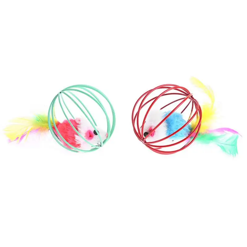 

Cat Toy Stick Feather Wand With Bell Mouse Cage Toys Plastic Artificial Colorful Cat Teaser Toy Pet Supplies Random Color